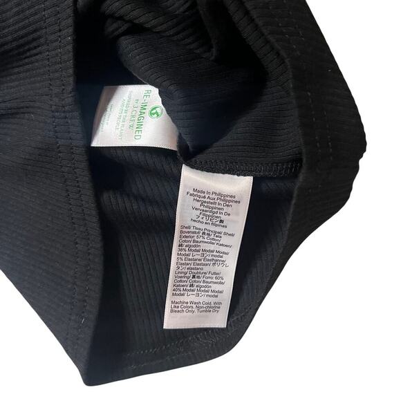 J.Crew NWT Black Ribbed Shelf-Bra Tank Top XXS | Vintage Fit Layering - Picture 4 of 4